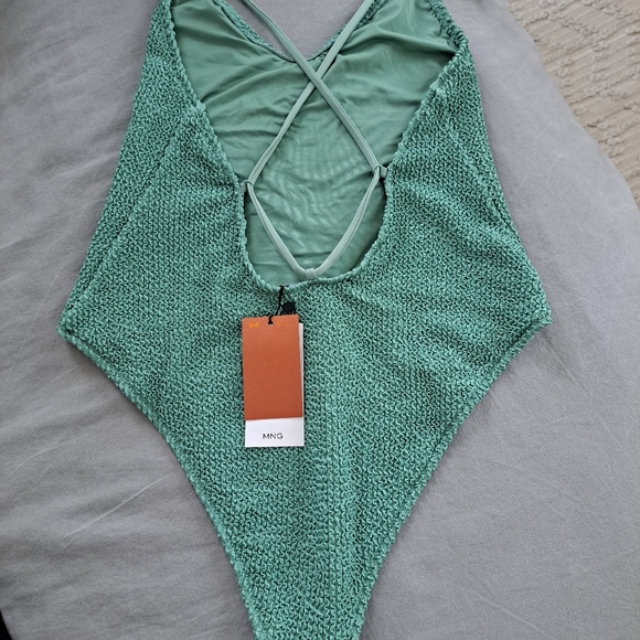 Green MANGO swimsuit size L. New with tags. - Picture 5 of 6